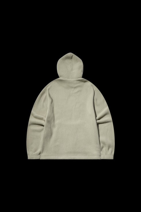 Metal Logo Faux Lambswool Hoodie